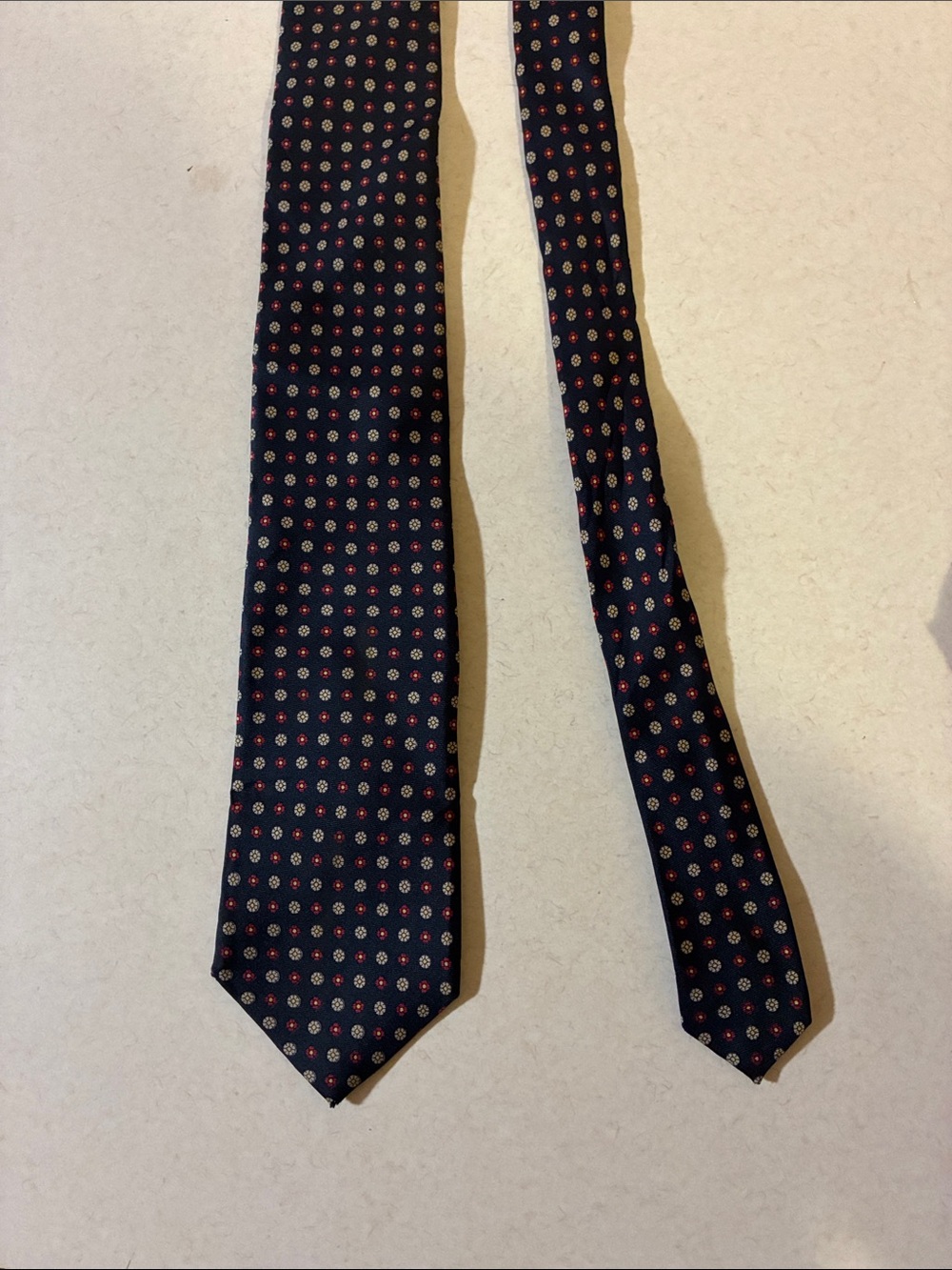 Classic Navy Men's Tie Grid Pattern